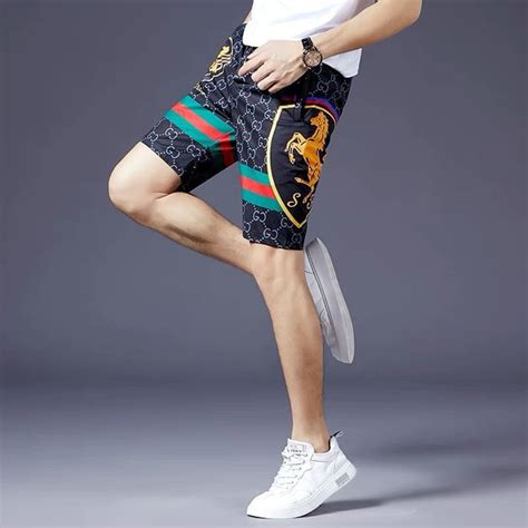 gucci shorts mens replica|gunna denim gucci shorts men.